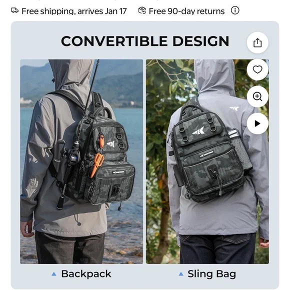 Black and Orange Camo Backpack - Picture 7 of 7